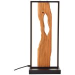 Brilliant Table Lamp Chaumont Aluminium Metal Wood Black 8W 940lm - 830 Warm White