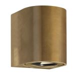 Nordlux Canto 2 Wall Light Brass Gold Up & Down 10.6W 500lm - 830 Warm White