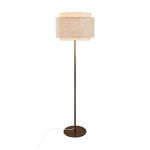 DFTP by Nordlux Takai Floor Lamp Metal and Textile Beige | Suitable for E27
