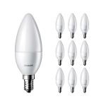 Multipack 10x Philips Corepro LED Candle E14 Frosted 5W 470lm - 827 Extra Warm White | Replaces 40W
