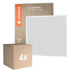 Multipack 4x Ledvance LED Panel Compact Aluminium White 33W 3630lm - 830 Warm White | 60x60cm