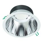 Philips LED Downlight Coreline DN142B Aluminium White 11W 1200lm 60D - 830 Warm White | Cutout 155mm - IP54 - UGR<19