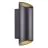 Nordlux Nico Wall Light Aluminium Black Up & Down | IP54 - Suitable for 2x GU10