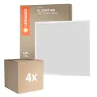 Multipack 4x Ledvance LED Panel Compact Aluminium White 33W 3630lm - 865 Daylight | 60x60cm