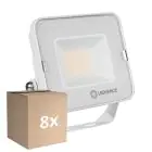 Multipack 8x Ledvance LED Floodlight Compact White 20W 2000lm 100D - 840 Cool White | IP65 - Symmetrical 