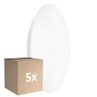 Multipack 5x Ledvance LED Bulkhead Surface CIRCULAR 500 PS Steel White 42W 3500lm - 840 Cool White | IP44