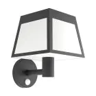 Eglo Wall Light Altilia Solar Black 7W 800lm - 830 Warm White | IP65 - Motion Sensor