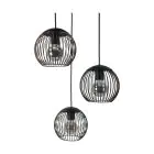 Eglo Pendant Almanzora Steel Black Copper | IP20 - Suitable for 3x E27 