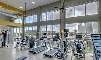 gym lighting at the training area